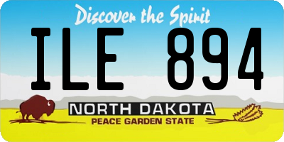 ND license plate ILE894