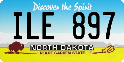 ND license plate ILE897