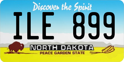 ND license plate ILE899