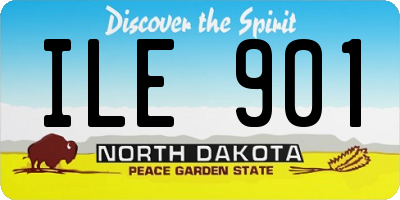 ND license plate ILE901