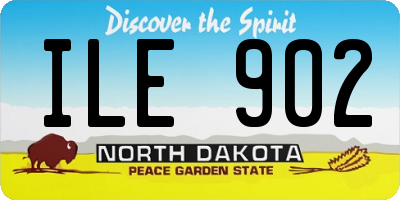 ND license plate ILE902