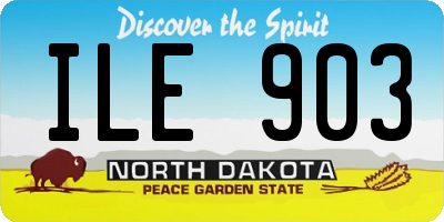 ND license plate ILE903