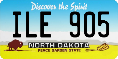 ND license plate ILE905