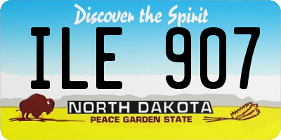 ND license plate ILE907