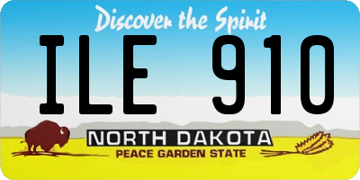 ND license plate ILE910