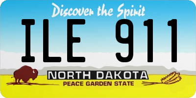 ND license plate ILE911