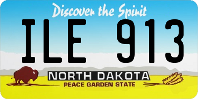 ND license plate ILE913