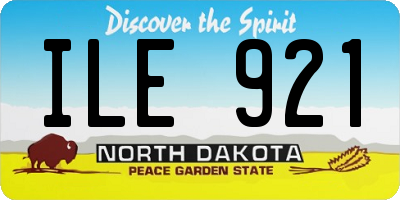 ND license plate ILE921
