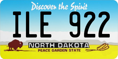 ND license plate ILE922