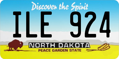 ND license plate ILE924