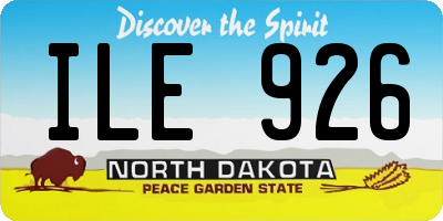 ND license plate ILE926