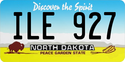 ND license plate ILE927