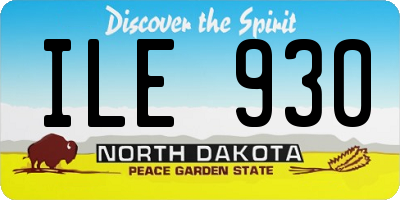 ND license plate ILE930