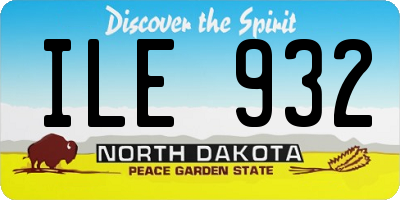 ND license plate ILE932