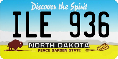 ND license plate ILE936