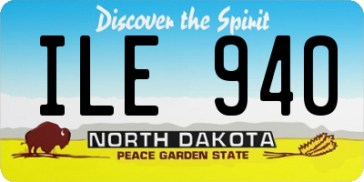ND license plate ILE940
