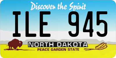 ND license plate ILE945