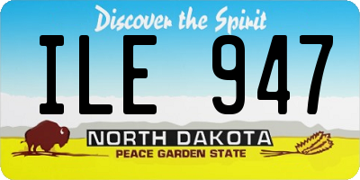 ND license plate ILE947