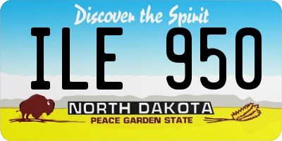 ND license plate ILE950