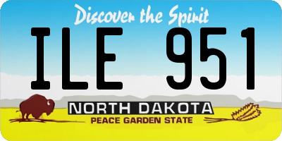 ND license plate ILE951