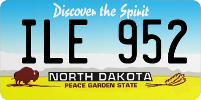 ND license plate ILE952