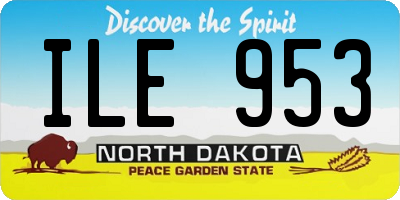 ND license plate ILE953