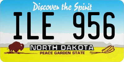 ND license plate ILE956