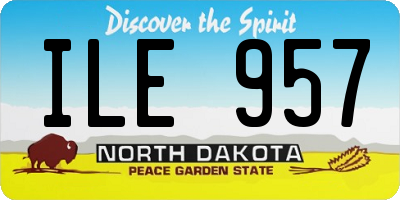 ND license plate ILE957