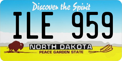 ND license plate ILE959