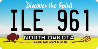ND license plate ILE961