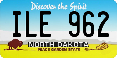 ND license plate ILE962