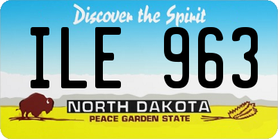 ND license plate ILE963