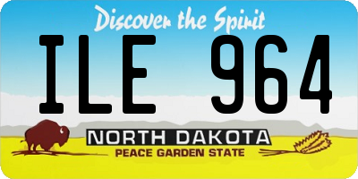 ND license plate ILE964
