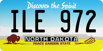 ND license plate ILE972
