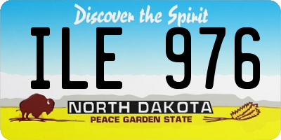 ND license plate ILE976