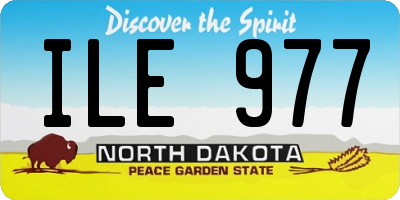 ND license plate ILE977