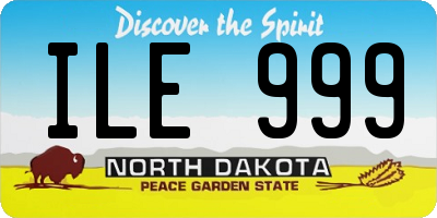 ND license plate ILE999