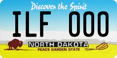 ND license plate ILF000