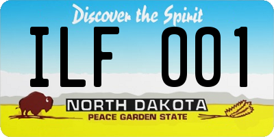 ND license plate ILF001