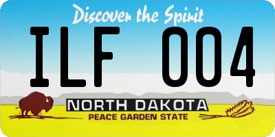 ND license plate ILF004