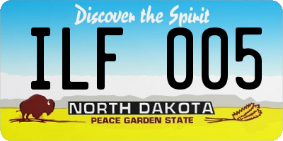 ND license plate ILF005