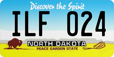 ND license plate ILF024