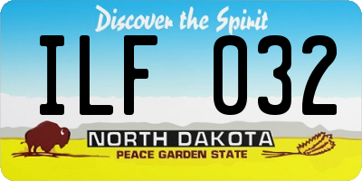 ND license plate ILF032