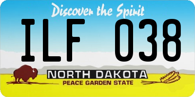 ND license plate ILF038