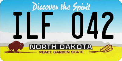 ND license plate ILF042