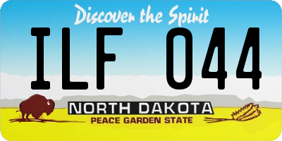 ND license plate ILF044