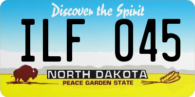 ND license plate ILF045