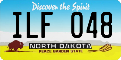 ND license plate ILF048