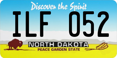 ND license plate ILF052