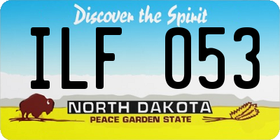 ND license plate ILF053